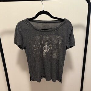 Vintage Band KISS Gray Graphic Women's Top